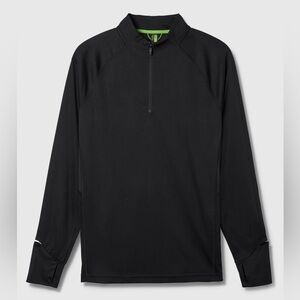 New FWD Men's Lightweight 1/4 Zip Black Long Sleeve - Size Medium NWT